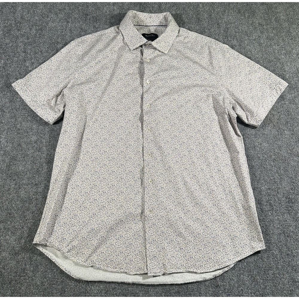 Bugatchi Mens Oooh Cotton 8 Way Stretch Floral Button Up Shirt Sz XL S/S